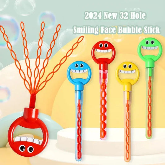 New 32 Hole Smiling Face Bubble Stick Pameza